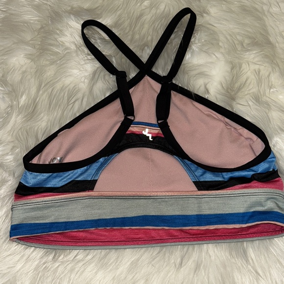 New! JoyLab Striped Halter Swim Top - Picture 4 of 5